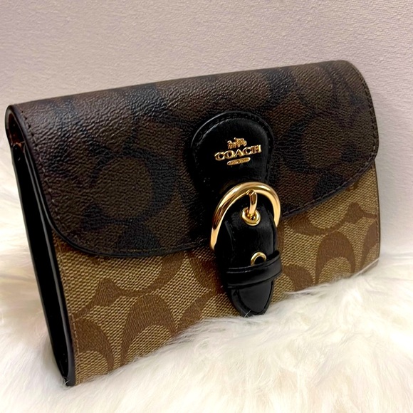 Coach Wallet In Blocked Signature Canvas - Picture 5 of 11